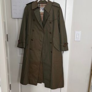 Burberry Olive Green Trench Coat